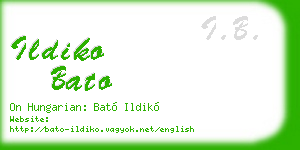 ildiko bato business card
